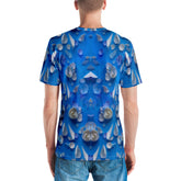 Close-up of DJ Spin Fusion graphic on men's t-shirt.